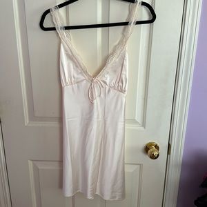 White Fox Slip Dress